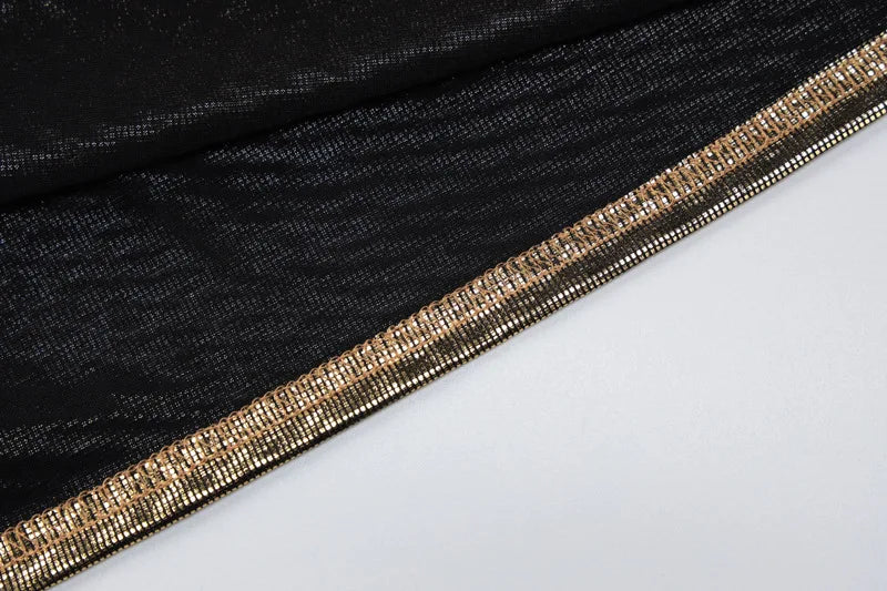 Sequin Drape Halter Mini Dress