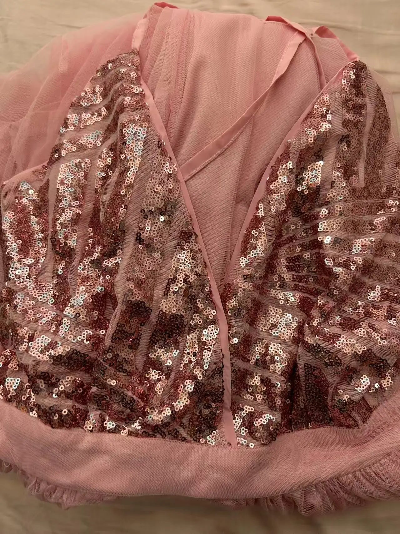 Sequin Bodice Open-Back Maxi Dress