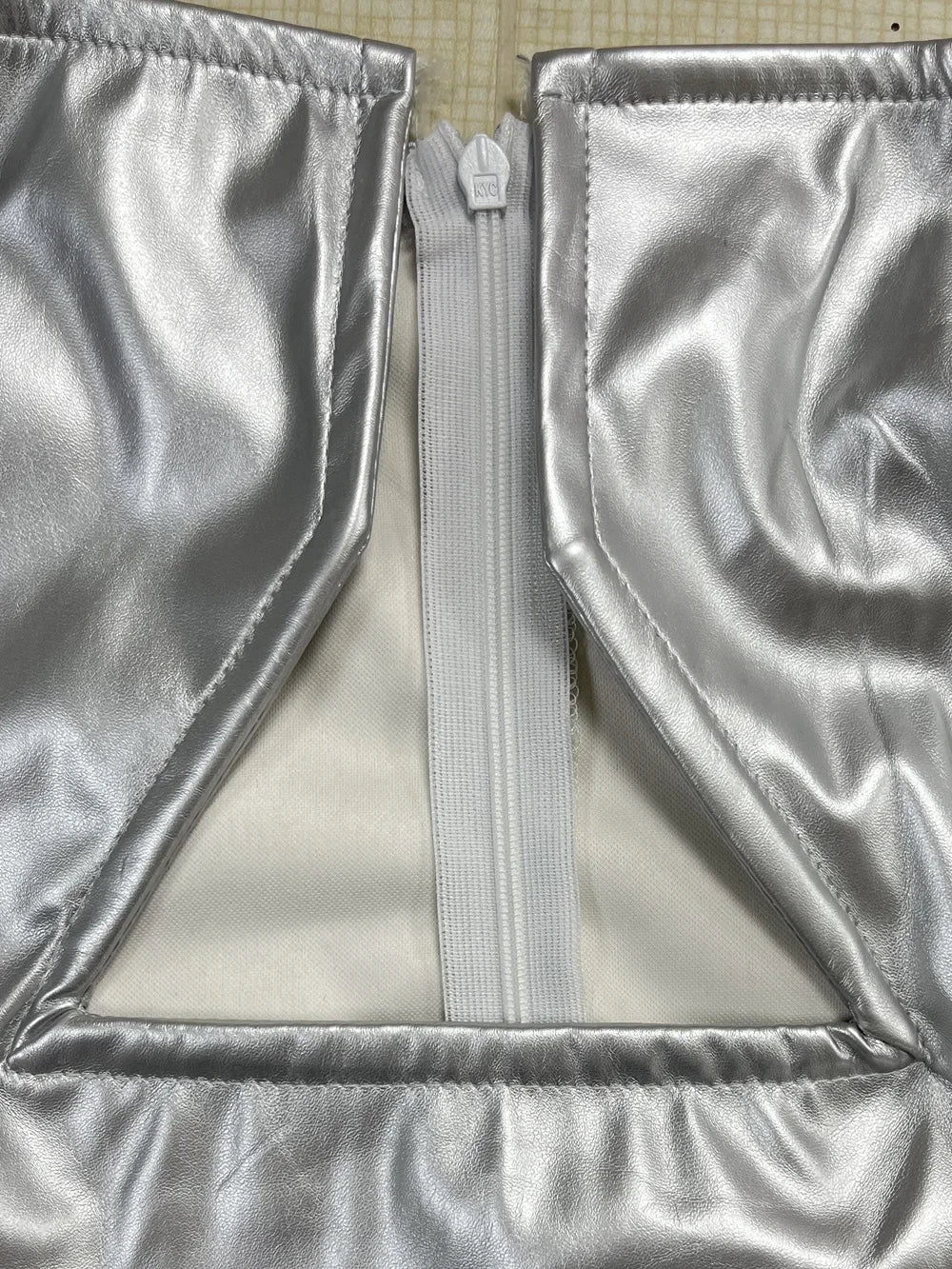 Bold Cut-Out Faux Leather Mini Dress