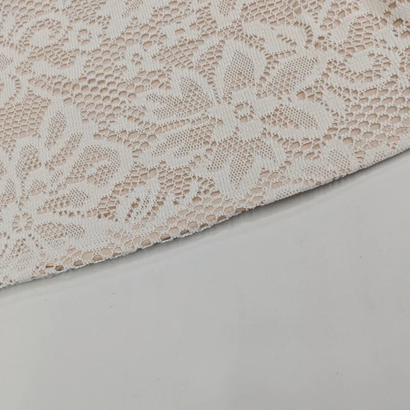 Elegant Lace Long Sleeve Mini Dress