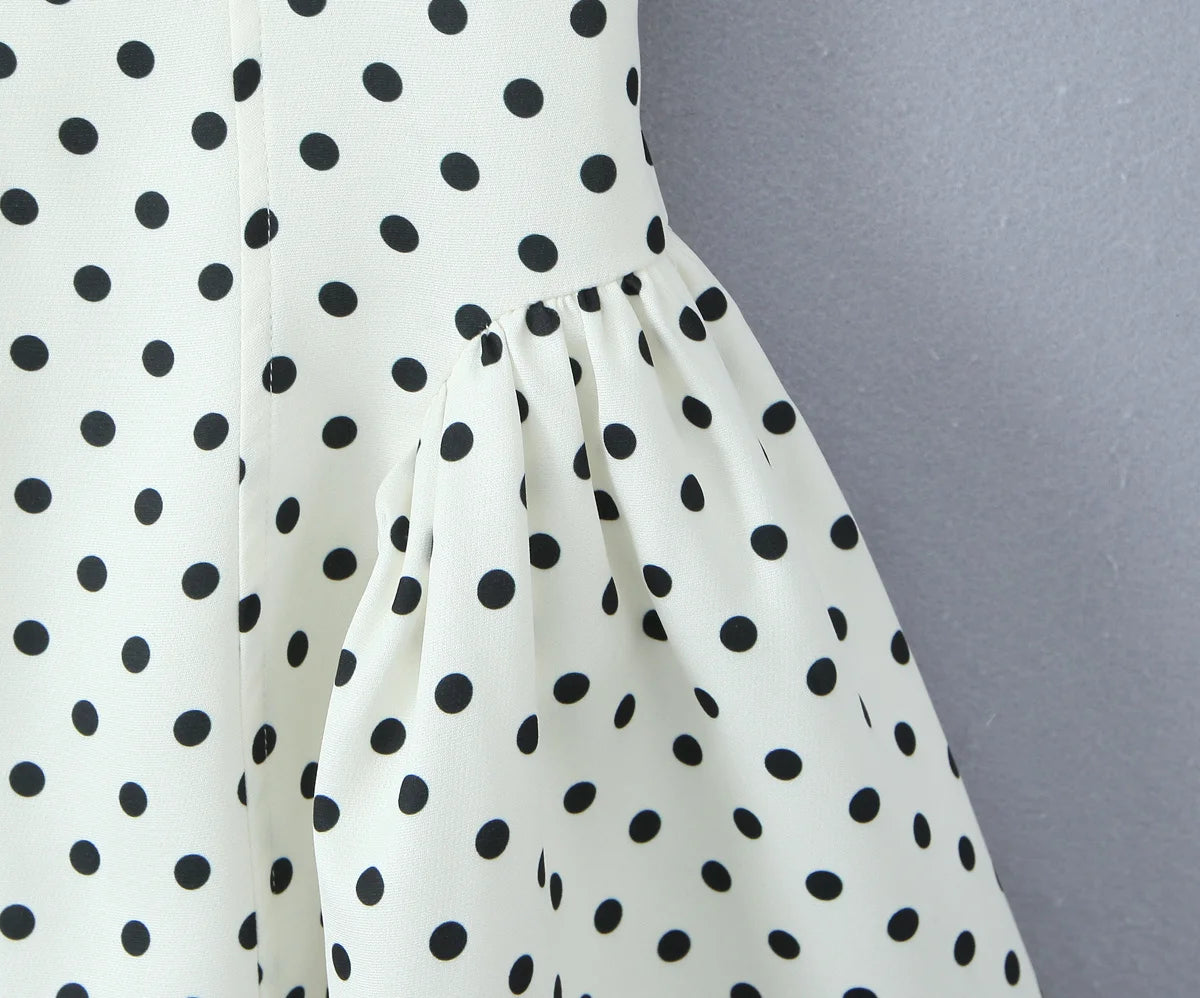 Vintage Polka Dot Halter Mini Dress