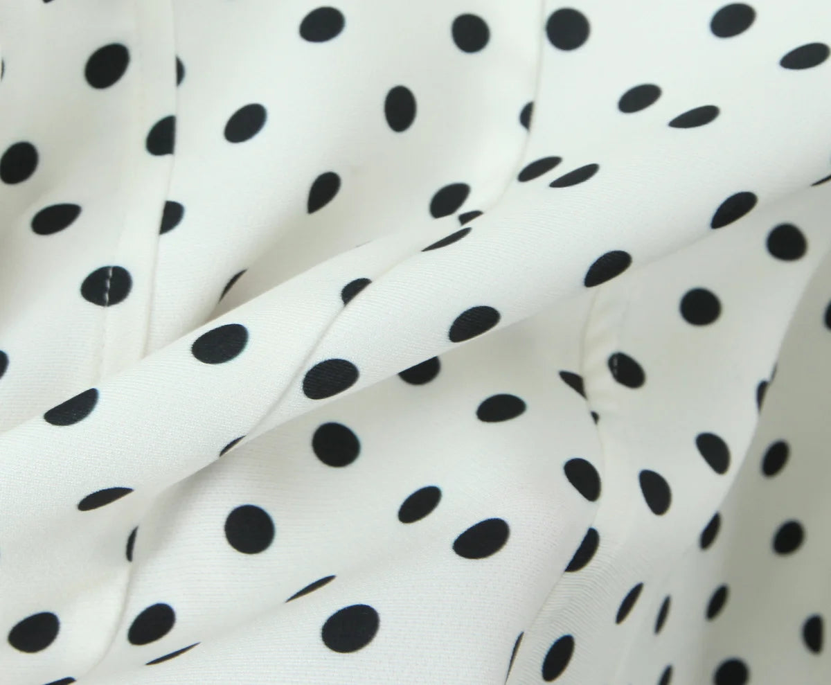 Vintage Polka Dot Halter Mini Dress