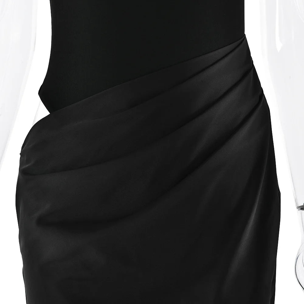 Elegant Cutout High Neck Maxi Dress