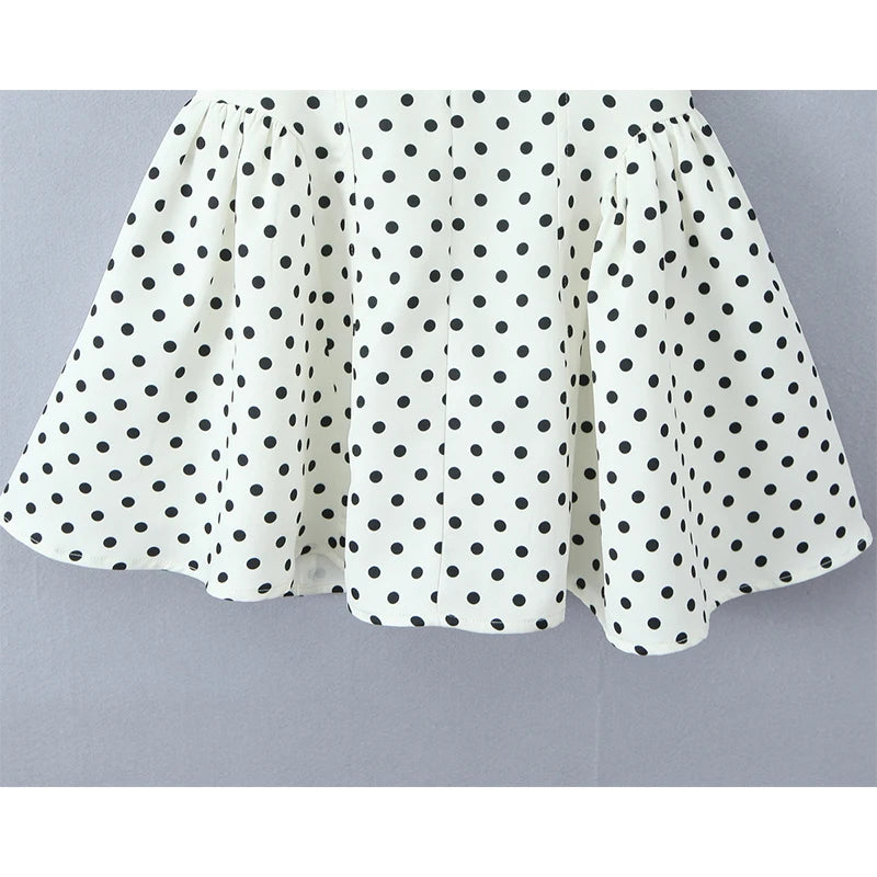 Vintage Polka Dot Halter Mini Dress