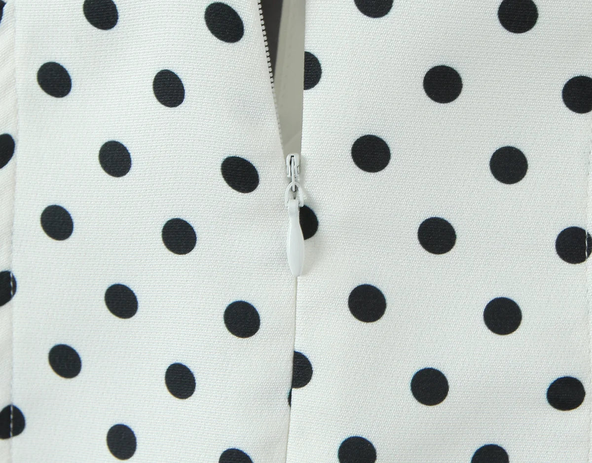 Vintage Polka Dot Halter Mini Dress