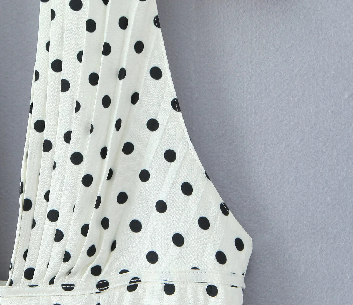 Vintage Polka Dot Halter Mini Dress