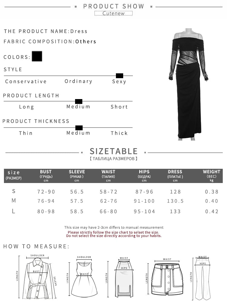 Off-Shoulder Sheer Panel Bodycon Maxi Dress