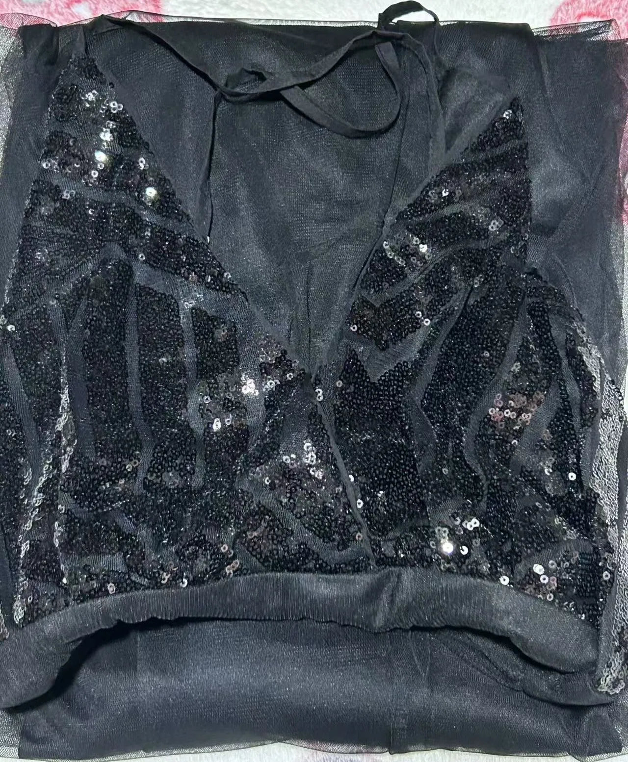 Sequin Bodice Open-Back Maxi Dress