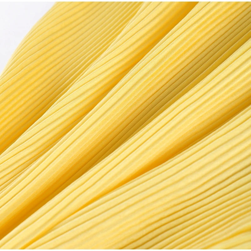 High-Neck Sculpted Ruffle Slit Midi Dress